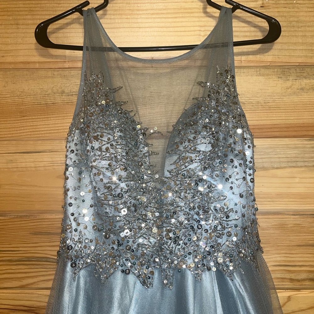 Betsy & Adam light blue sequin dress size 6